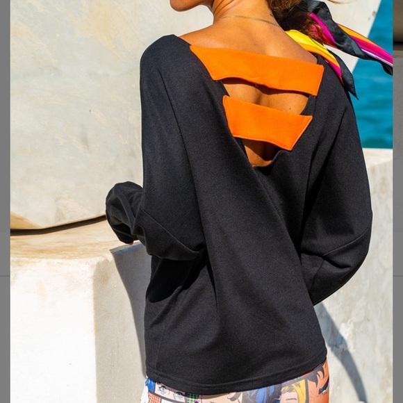 CCK Style Cropped Black Long Sleeve Tee - Picture 2 of 5